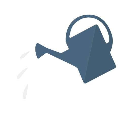 Use a watering can instead of a hose - tips for saving on water charges and reducing water usage when watering flowers in thge garden